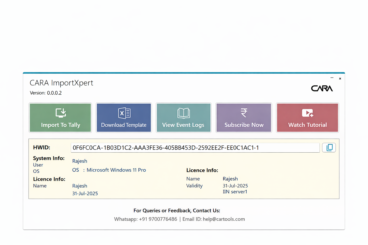 CARA ImportXpert Lite