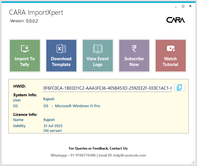 Screenshot of ImportXpert Lite